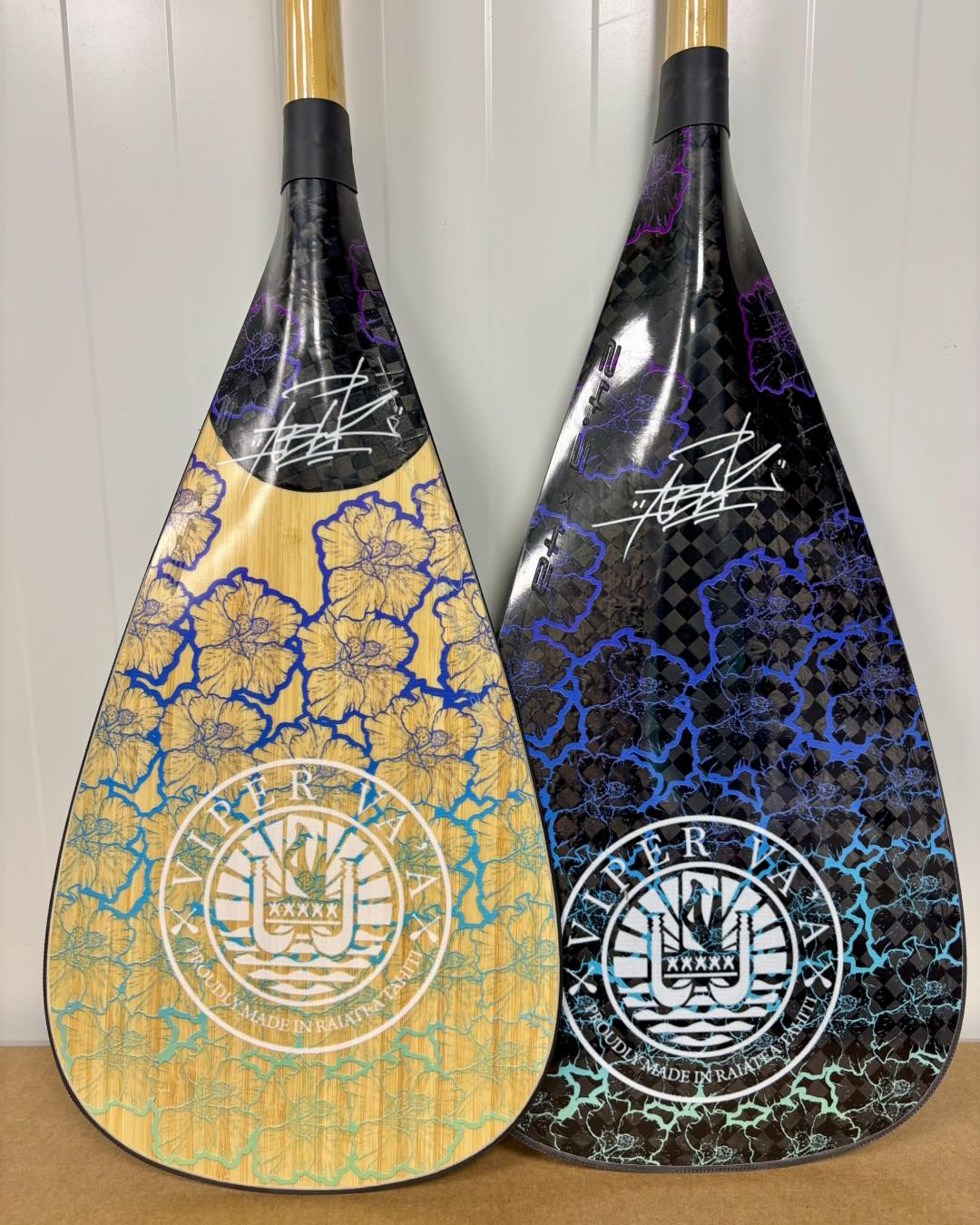 Aute Bleu design by AbuZe — Viper Va'a paddle (full)