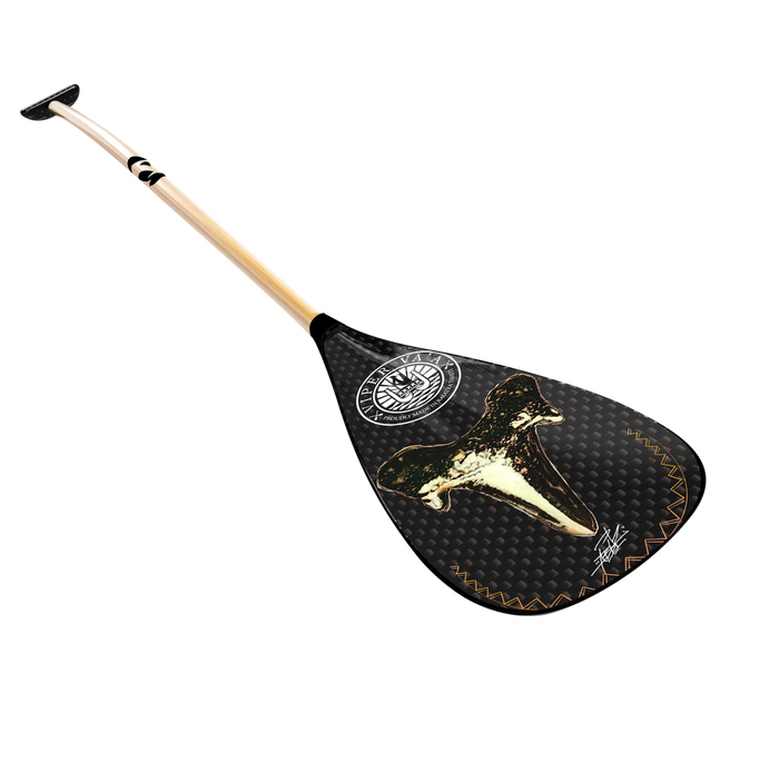 Carbon blade, bamboo shaft